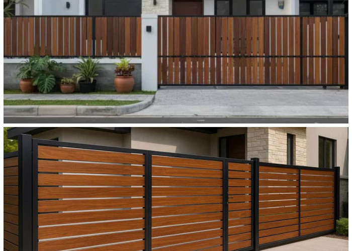 5 Ide Pagar Minimalis Kombinasi Kayu, Bikin Rumah Lebih Tertutup dan Tampil Elegan