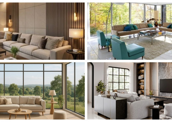 12 Ide Desain Ruang Tamu Bernuansa Modern dengan Dinding Kaca, Terlihat Lebih Lapang dan Stylish