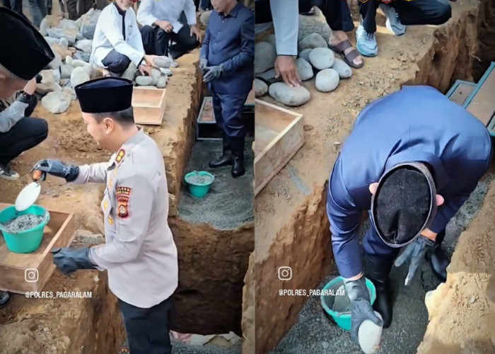 Walikota - Kapolres Pagar Alam Peletakan Batu Pertama Pembangunan Masjid Istiqomah