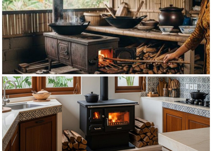 Desain Dapur Tungku Kayu Minimalis: Perpaduan Tradisional dan Fungsional yang Bikin Rumah Lebih Hangat