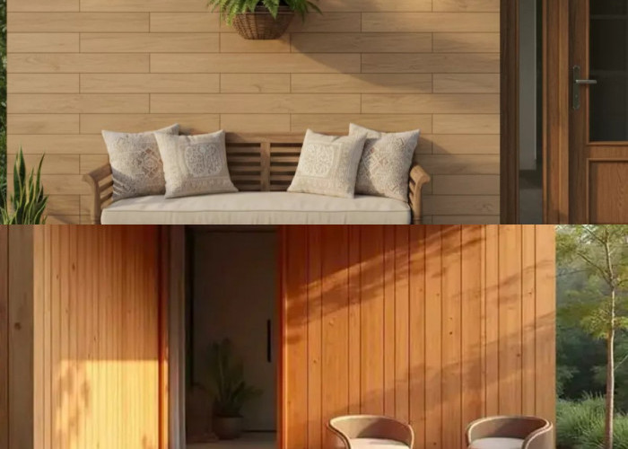 12 Ide Desain Keramik Dinding Teras Motif Kayu yang Bikin Rumah Terlihat Mewah dan Hangat