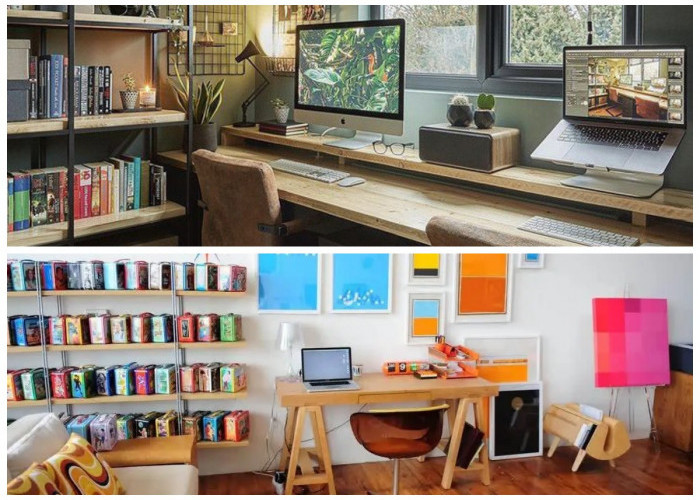7 Inspirasi Rak Buku Estetik Ala Pinterest yang Ampuh Dongkrak Produktivitas di Ruang Kerja