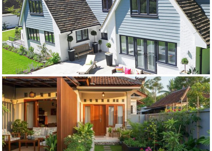 Rumah Mungil Nuansa Vila: Inspirasi Desain dengan Kebun Hijau dan Teras Samping