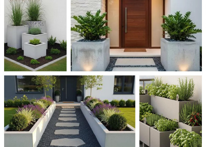 Kebun Mini Kekinian! 10 Ide Planter Box Beton Bikin Rumah Stylish