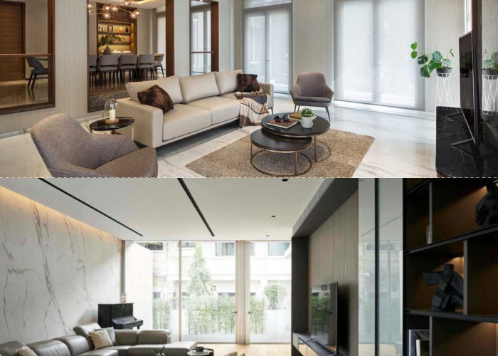 Inspirasi Desain Interior Premium Artistik dari Perpaduan Kayu dan Marmer yang Bikin Rumah Terasa Eksklusif
