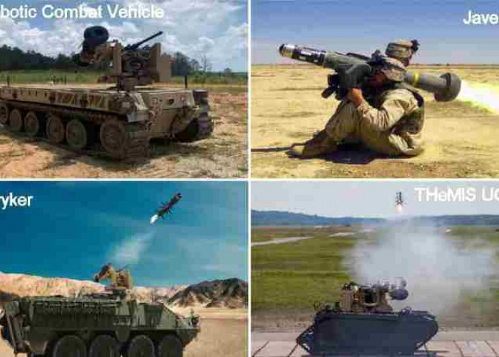 Angkatan Darat AS Uji Peluncuran Rudal Anti Tank Javelin Dari Dua Jenis UGV