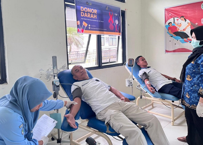 Lapas Pagar Alam Gelar Donor Darah Peringati Hari Bakti Pemasyarakatan ke-62