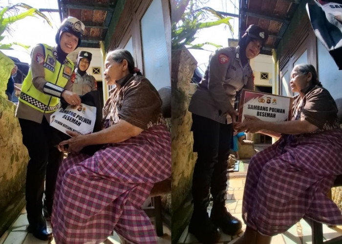 Komitmen Polri Melayani, Polwan Baksos Berbagi dengan Masyarakat Pagar Alam