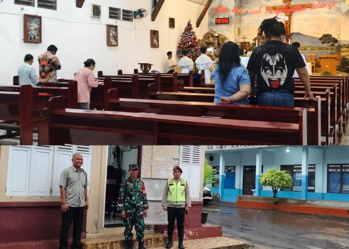 Siagakan Personel di Gereja Santo Fransiskus Xaverius, Perayaan Natal di Pagar Alam Berjalan Aman
