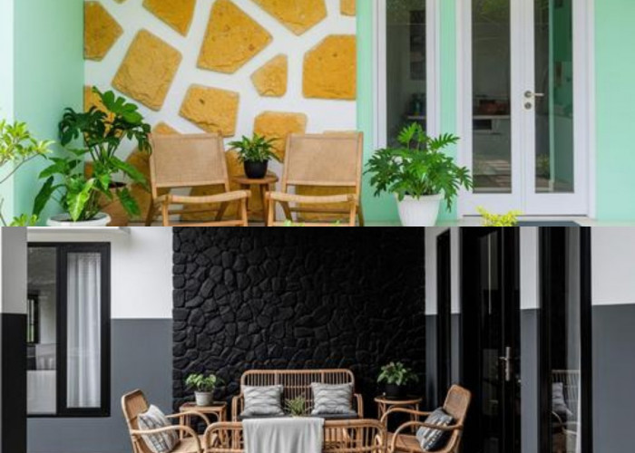 10 Trik Sulap Teras Rumah Desa Jadi Mewah Tanpa Bongkar Lantai, Hanya Modal Cat dan Batu Alam!