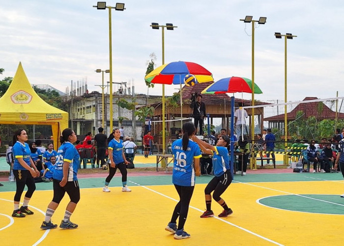 Team Bola Voli Pagar Alam Lakukan Uji Coba Lapangan