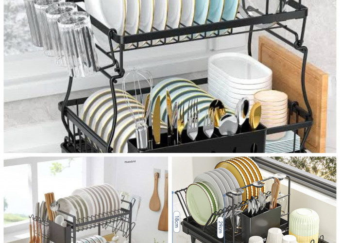 Dapur Makin Rapi Tanpa Ribet! 7 Rak Piring Praktis yang Wajib Punya