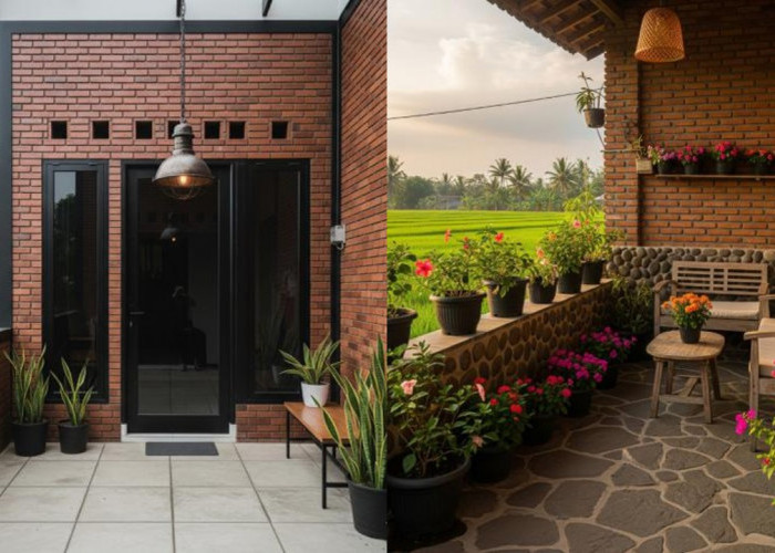 Teras Bata Merah Minimalis, Inspirasi Desain Klasik yang Bikin Rumah Makin Menawan!
