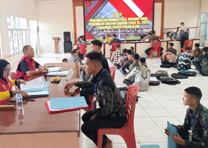 Libatkan Pegawas Eksternal, 34 Pelamar Bintara Brimob Polri Lulus Rikmin Awal di Mapolres Pagar Alam