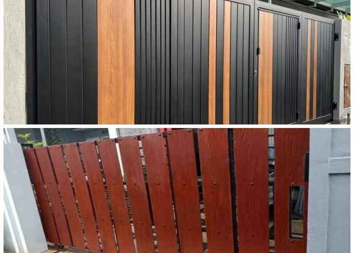 Estetis dan Ekonomis! Inspirasi Pagar Lisplang Baja Ringan Motif Kayu untuk Rumah Modern