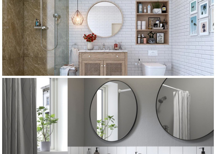 Model Kaca Kamar Mandi Minimalis yang Fungsional dan Enak Dipandang