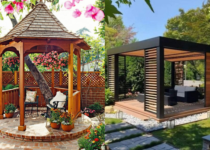 Inspirasi Desain Halaman Belakang Rumah Kecil dengan Gazebo Mini yang Nyaman!