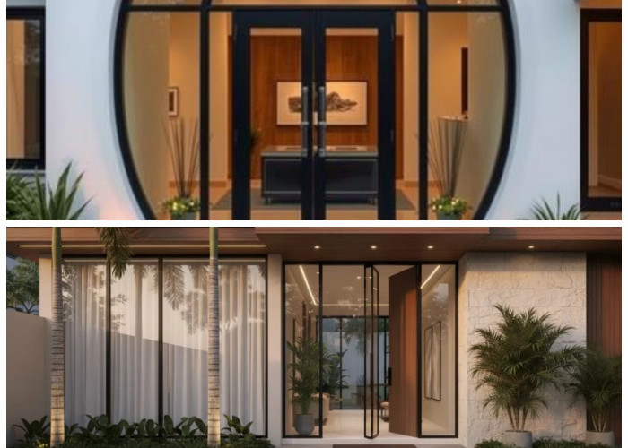 7 Desain Pintu Depan Kaca Minimalis: Tampilan Modern yang Elegan dan Maksimalkan Cahaya Alami