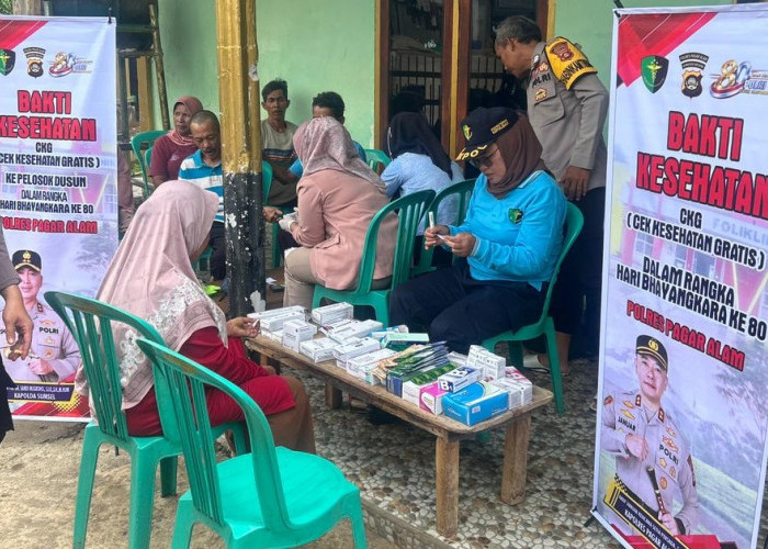 Polres Pagar Alam Tunjukkan Komitmennya Melayani, Siedokkes Gelar Cek Kesehatan Gratis