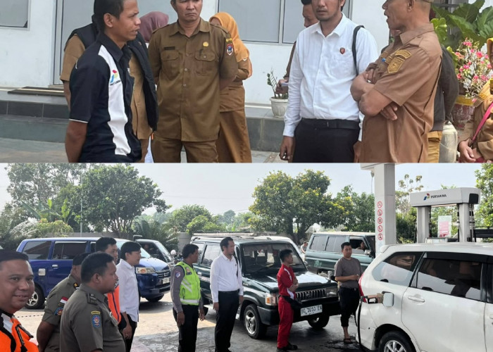 Antisipasi Pelanggaran, Personel Gabungan Polres Pagar Alam Sidak Pendistribusian BBM di SPBU