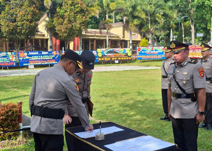 Kapolres Pagar Alam Pimpin Apel Sertijab PJU, Berikut Nama Pejabat Barunya