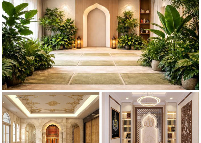 7 Inspirasi Mushola Tanpa Dinding, Tetap Khusyuk Meski Menyatu dengan Ruangan!