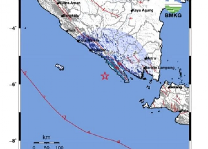 Gempa Berkekuatan 4,8 Magnitudo Guncang Wilayah Pesisir Barat, Lampung