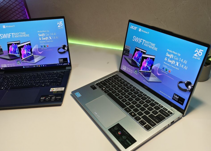 Acer Memperkenalkan Duo Laptop Canggih: Swift X 14 AI dan Swift Go 14 AI dengan Fitur Canggih