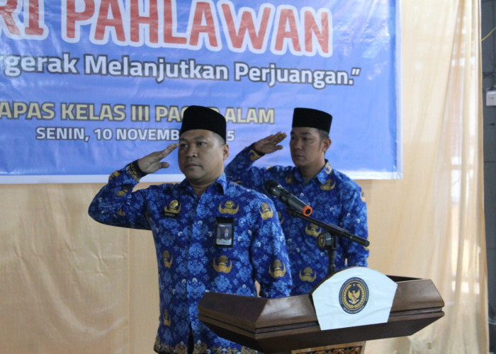 Meneladani Semangat Juang dalam Pengabdian Nyata, Lapas Kelas III Gelar Upacara Hari Pahlawan