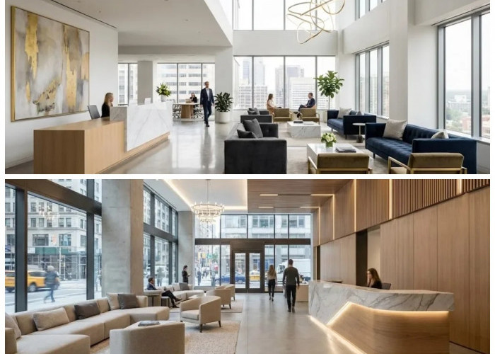 Tampilan Lobby Kantor Lebih Segar, Ini Inspirasi Interior Minimalis Modern yang Kekinian