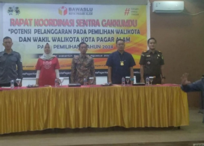 Bawaslu Rakor Gakkumdu, Cegah Pelanggaran Pilwako di Pagar Alam