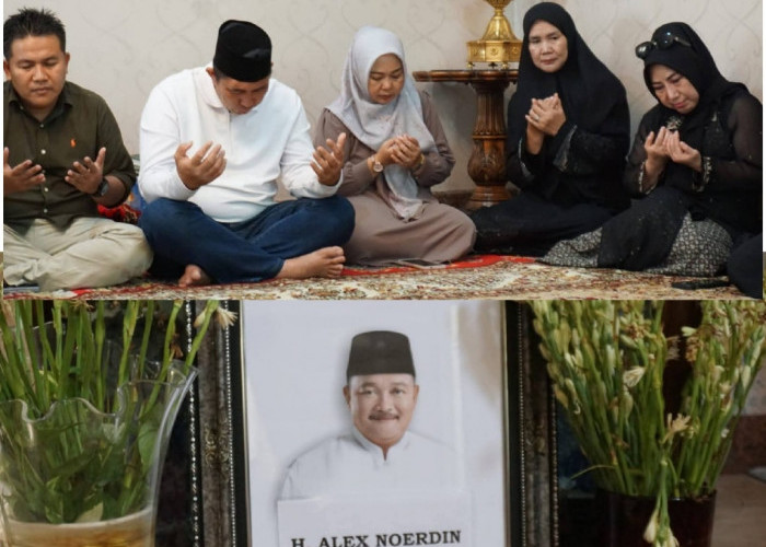 Takziah Dikediaman Pelopor Sekolah dan Beobat Gratis, Wako Pagar Alam : Alex Noerdin Sosok Pemimpin Visioner