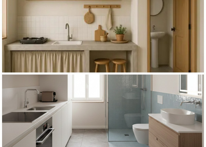 Rumah Kecil Terasa Luas! 7 Model Dapur Minimalis dan Kamar Mandi Modern 2026 yang Super Fungsional