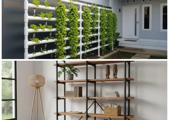7 Model Rak Pipa PVC Bergaya Industrial, Ide Kreatif Percantik Hunian Modern Tanpa Boros