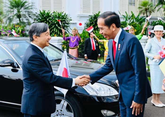 Presiden Jokowi Sambut Kunjungan Kenegaraan Kaisar Jepang Naruhito di Istana Bogor