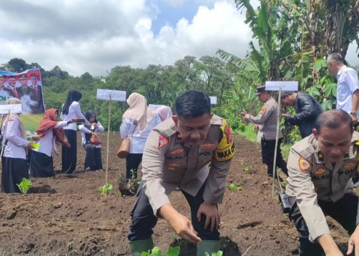 Kapolres Pagar Alam Lounching Gugus Tugas Polri, Mendukung Ketahanan Pangan Nasional