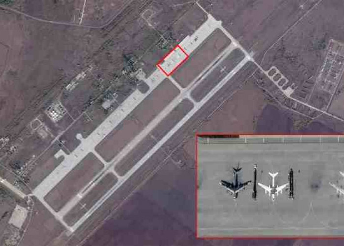 Hindari Serangan Drone Kamikaze, Rusia Gunakan Decoy Lukisan Siluet Pembom Tu-95 Bear