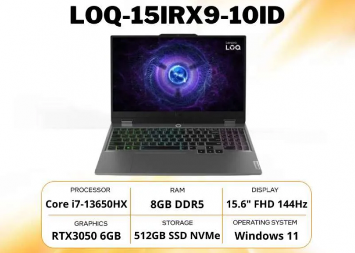 Mengulas Laptop Gaming Lenovo LOQ 15IRX9, Performa Tinggi dan Fitur Terkini
