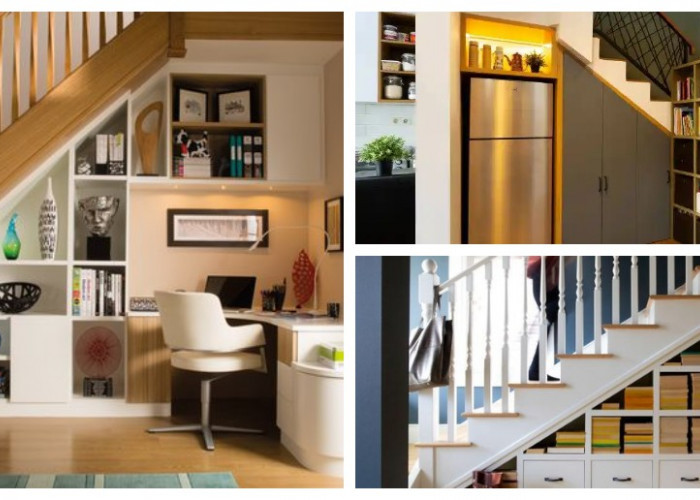 Tak Terpakai Jadi Berguna! 7 Ide Ruang Bawah Tangga untuk Ruang Kerja dan Kamar Mandi