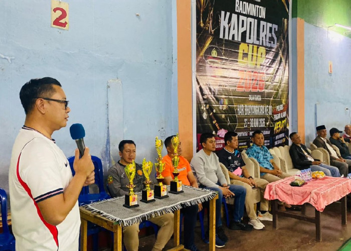 Buka Turnamen Badminton Kapolres Cup 2026, AKBP Januar KS Persada : Ajang Silaturahmi dan Junjung Sportivitas