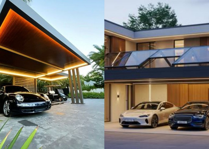 Carport Mewah Dua Mobil dengan Atap Kaca Tempered, Solusi Parkir Stylish dan Aman!