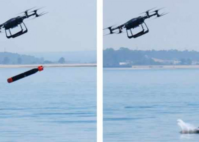 Drone Quadcopter Hancurkan Kapal Selam, Dengan Peluncuran Torpedo Ringan Sting Ray