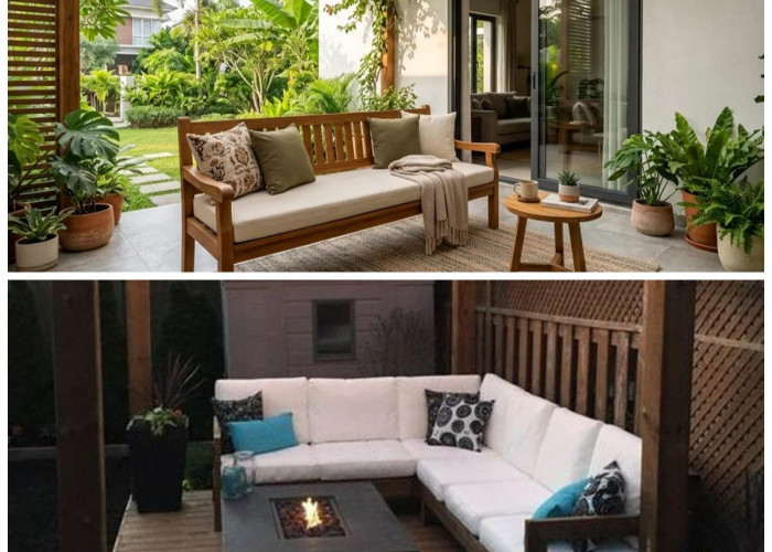 9 Desain Teras Minimalis dengan Kursi Kayu Panjang: Solusi Hemat Tempat yang Bikin Fasad Rumah Makin Estetik!