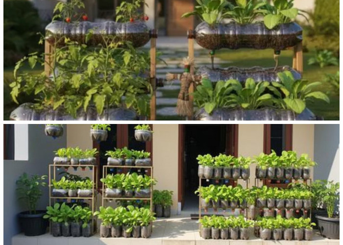 Teras Makin Cantik dan Produktif! Ide Menanam Sayuran di Botol Plastik Bekas yang Mudah Dicoba