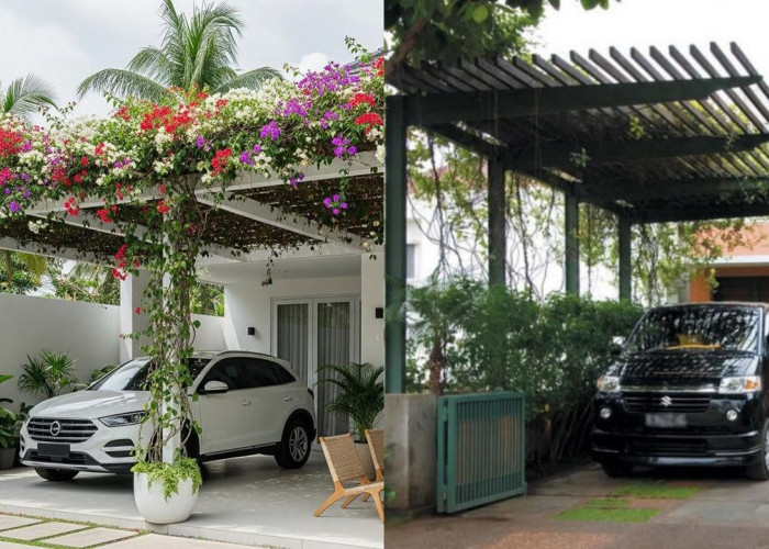 Carport Minimalis dengan Tanaman Rambat, Solusi Peneduh Natural Kekinian!