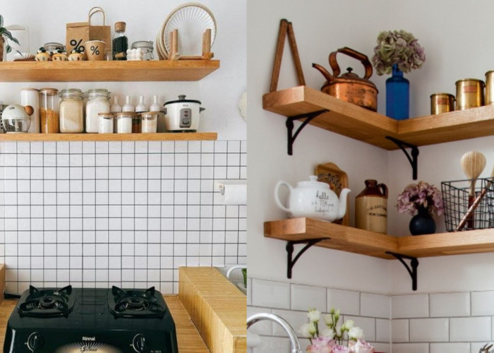 Rak Dapur Minimalis Tempel Dinding, Cocok untuk Rumah Mungil!