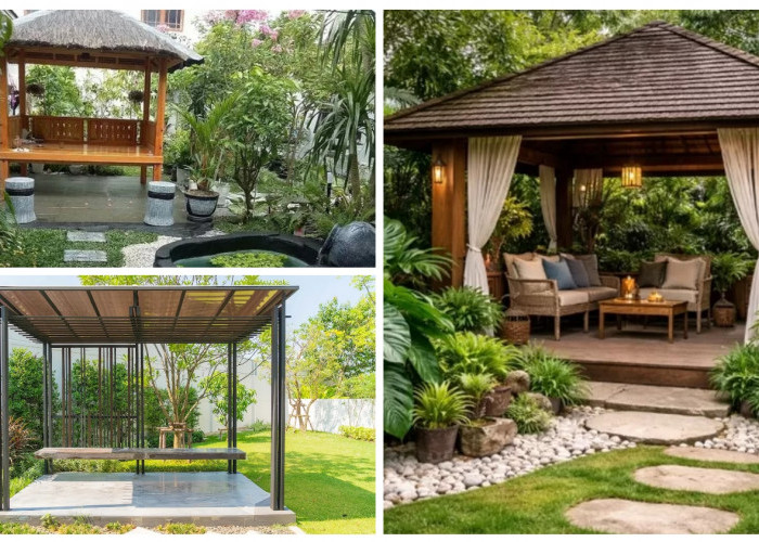 Nuansa Resort di Rumah! 7 Inspirasi Kebun Mini Dekat Gazebo Belakang