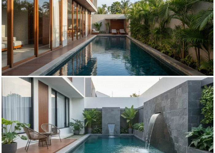 Inspirasi Kolam Renang Memanjang dan Plunge Pool untuk Halaman Rumah Sempit