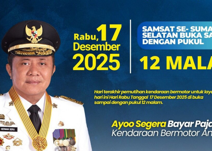 Hari Terakhir Pemutihan Pajak Kendaraan, Samsat Sumsel Layani Warga Hingga Tengah Malam