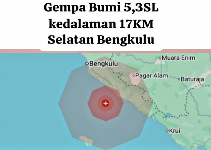 Gempa M 5.3 di Bengkulu Selatan Getarkan Gunung Dempo